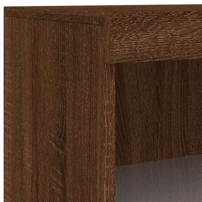 Sideboard mit LED-Leuchten Braun Eichen-Optik 60,5x37x100 cm