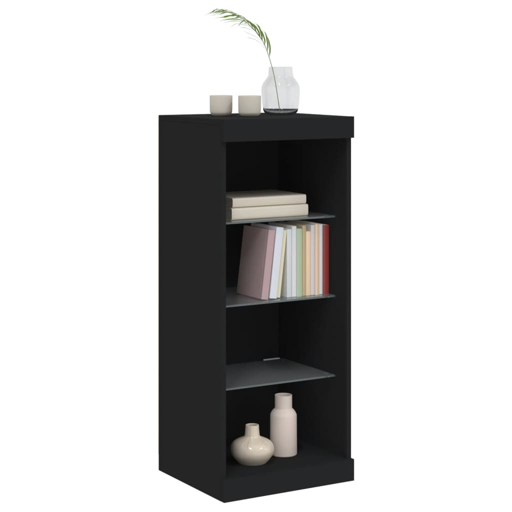 Sideboard mit LED-Leuchten Schwarz 41x37x100 cm