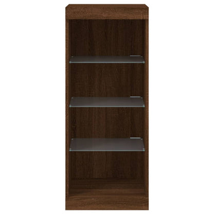 Sideboard mit LED-Leuchten Braun Eichen-Optik 41x37x100 cm