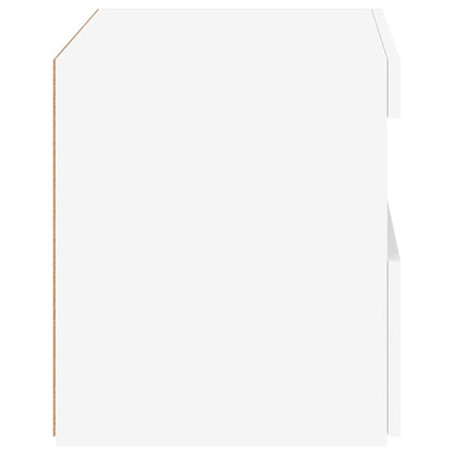 Nachttisch mit LED-Leuchten Weiß 50x40x45 cm