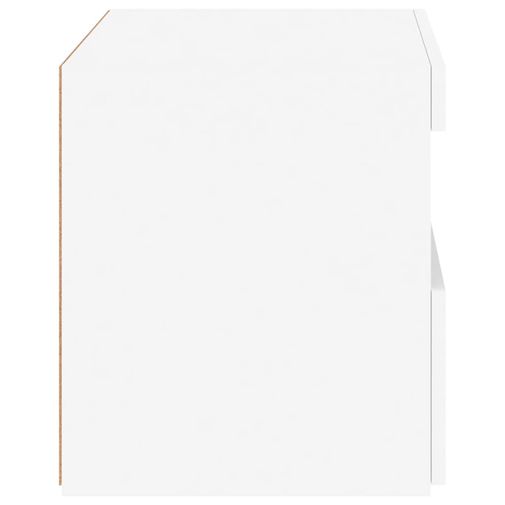 Nachttische mit LED-Leuchten 2 Stk. Weiß 50x40x45 cm