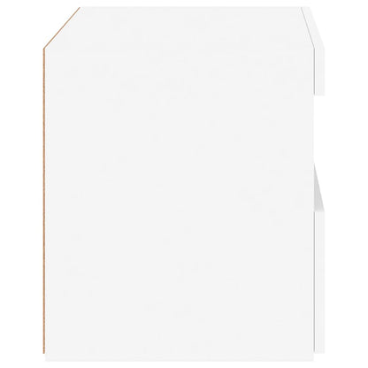 Nachttische mit LED-Leuchten 2 Stk. Weiß 50x40x45 cm