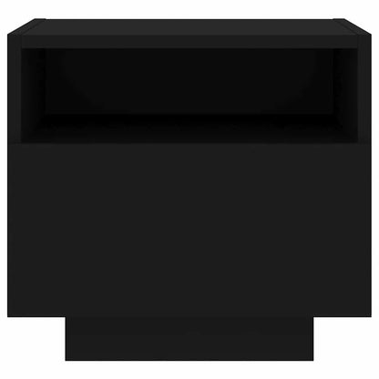 Nachttisch mit LED-Leuchten Schwarz 40x39x37 cm