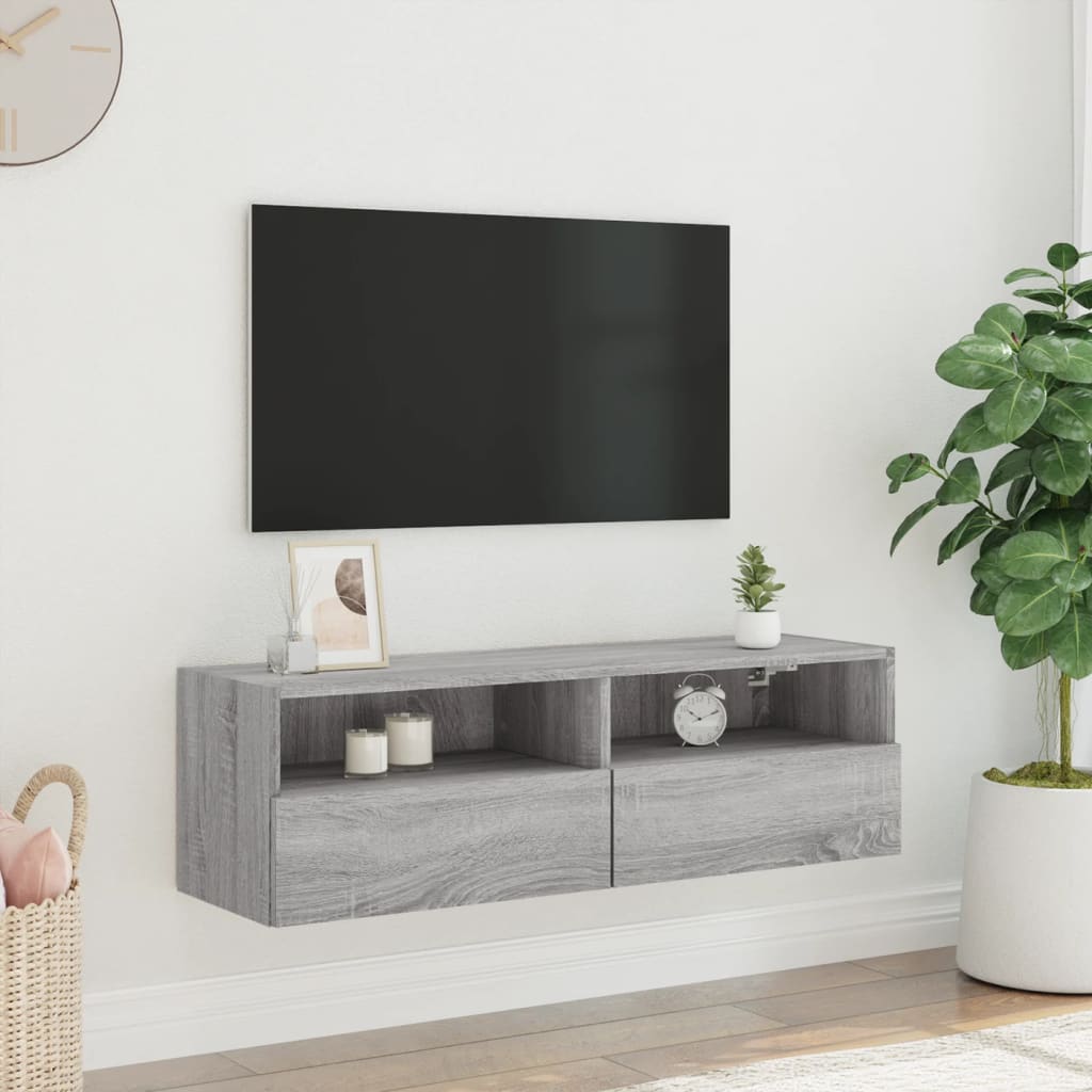 TV-Wandschrank Grau Sonoma 100x30x30 cm Holzwerkstoff