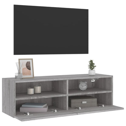 TV-Wandschrank Grau Sonoma 100x30x30 cm Holzwerkstoff