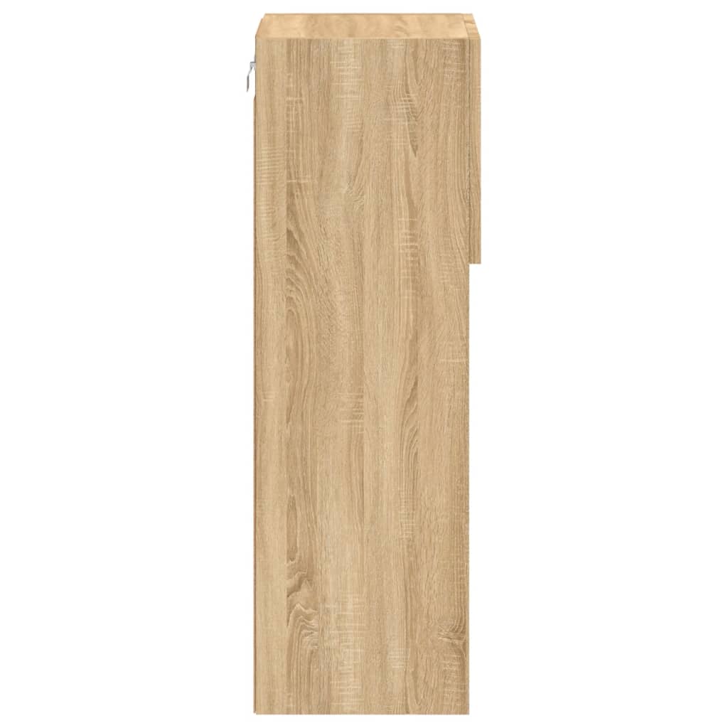 TV-Schrank mit LED-Leuchten Sonoma-Eiche 30,5x30x90 cm