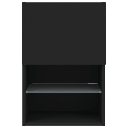 TV-Schrank mit LED-Leuchten Schwarz 40,5x30x60 cm