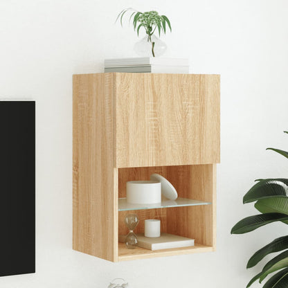 TV-Schrank mit LED-Leuchten Sonoma-Eiche 40,5x30x60 cm