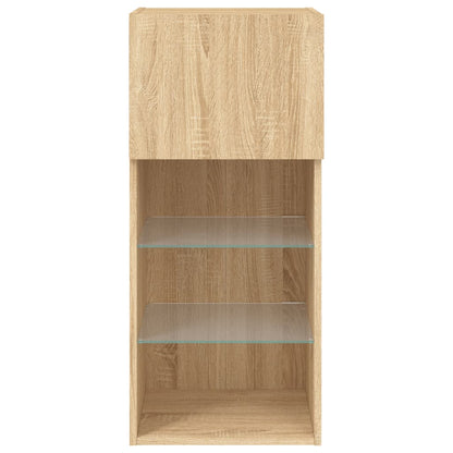 TV-Schrank mit LED-Leuchten Sonoma-Eiche 40,5x30x90 cm