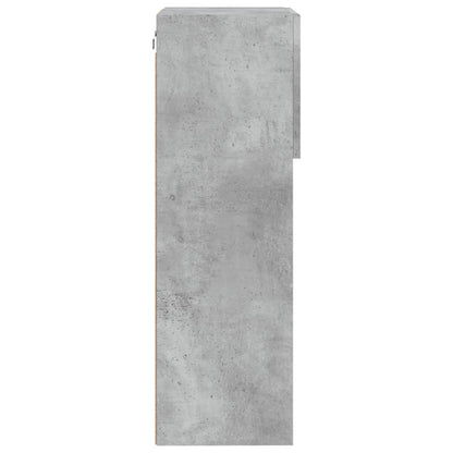 TV-Schrank mit LED-Leuchten Betongrau 40,5x30x90 cm