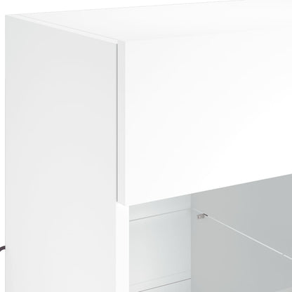 TV-Wandschrank mit LED-Leuchten Weiß 58,5x30x60,5 cm
