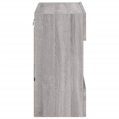 TV-Wandschrank mit LED-Leuchten Grau Sonoma 58,5x30x60,5 cm