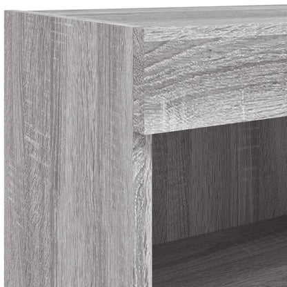 TV-Schrank mit LED-Leuchten Grau Sonoma 80x30x30 cm
