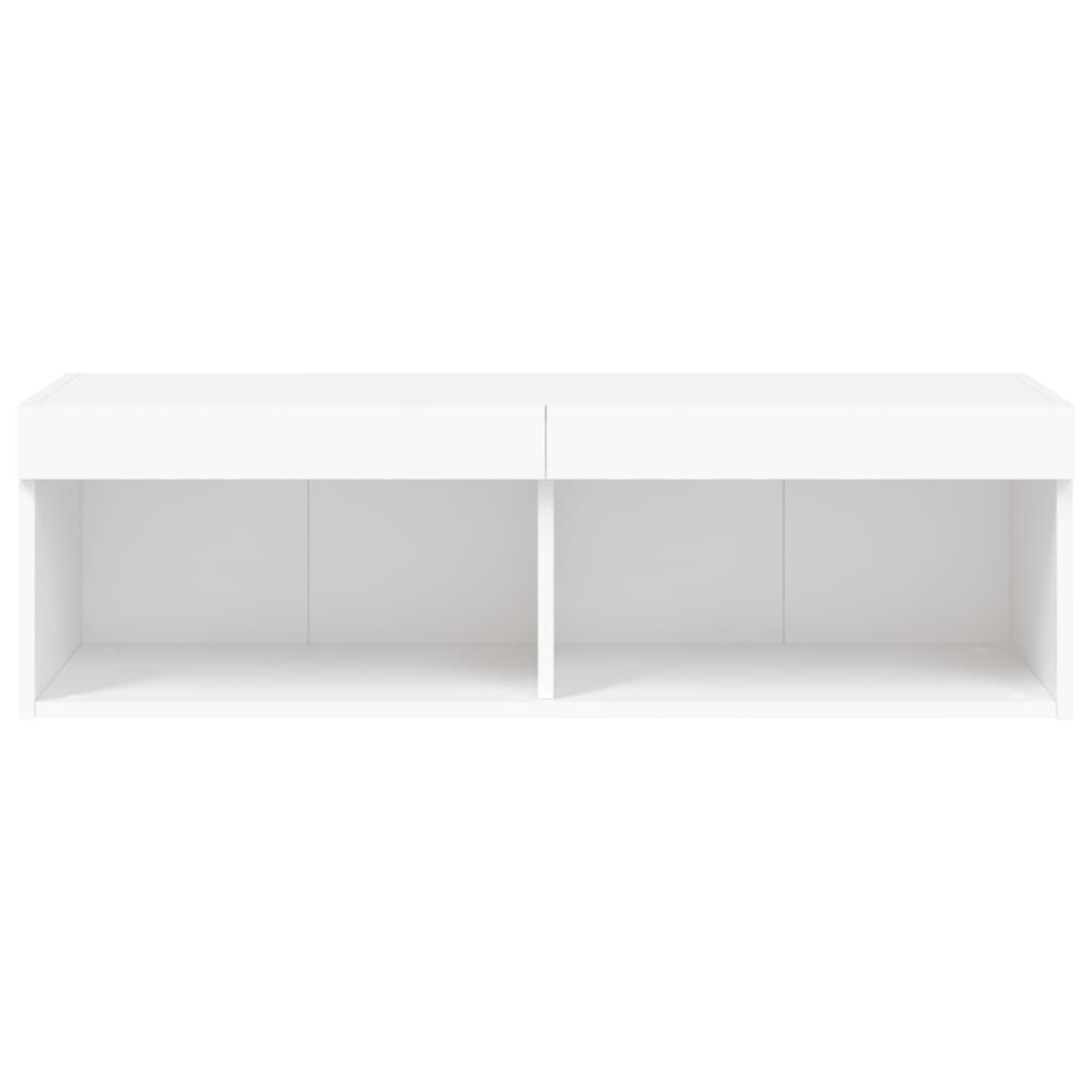 TV-Schrank mit LED-Leuchten Weiß 100x30x30 cm