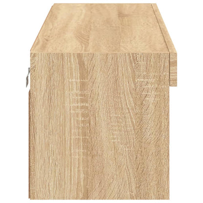 TV-Schrank mit LED-Leuchten Sonoma-Eiche 100x30x30 cm