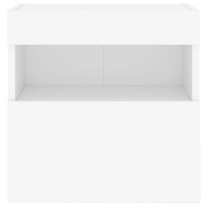 TV-Wandschrank mit LED-Leuchten Weiß 40x30x40 cm