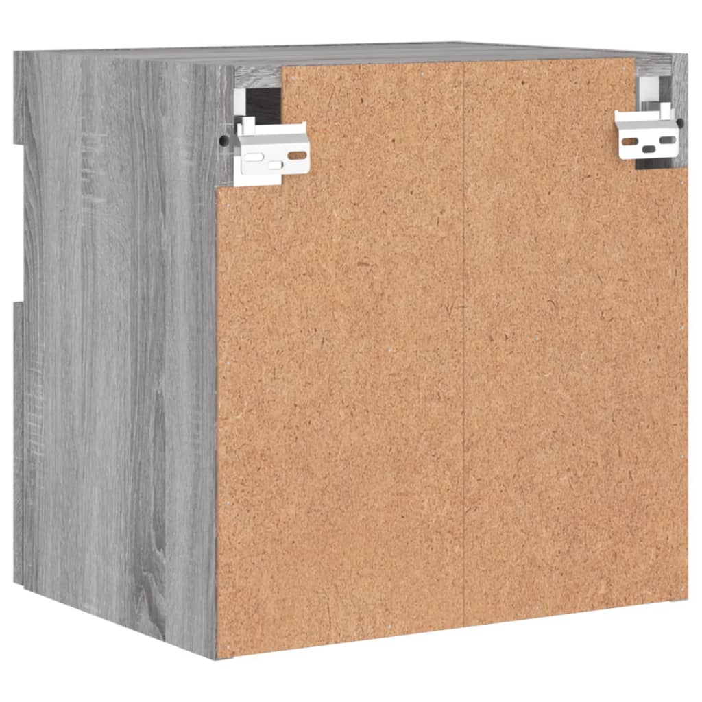 TV-Wandschrank mit LED-Leuchten Grau Sonoma 40x30x40 cm