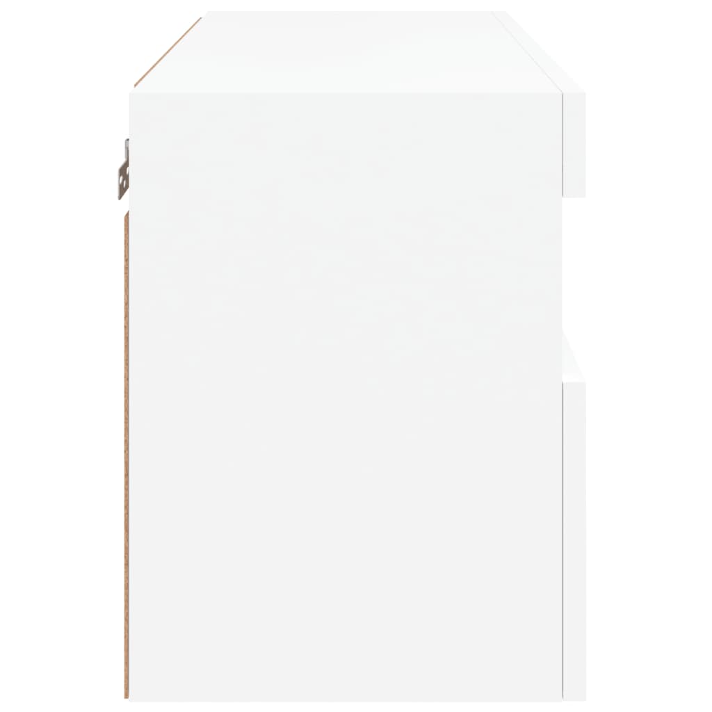 TV-Wandschrank mit LED-Leuchten Weiß 60x30x40 cm