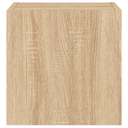 TV-Wandschrank mit LED-Leuchten Sonoma-Eiche 30,5x35x30 cm