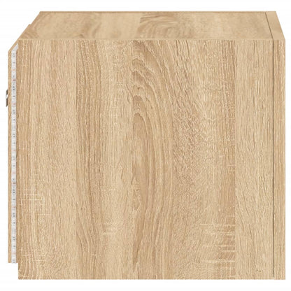 TV-Wandschrank mit LED-Leuchten Sonoma-Eiche 30,5x35x30 cm