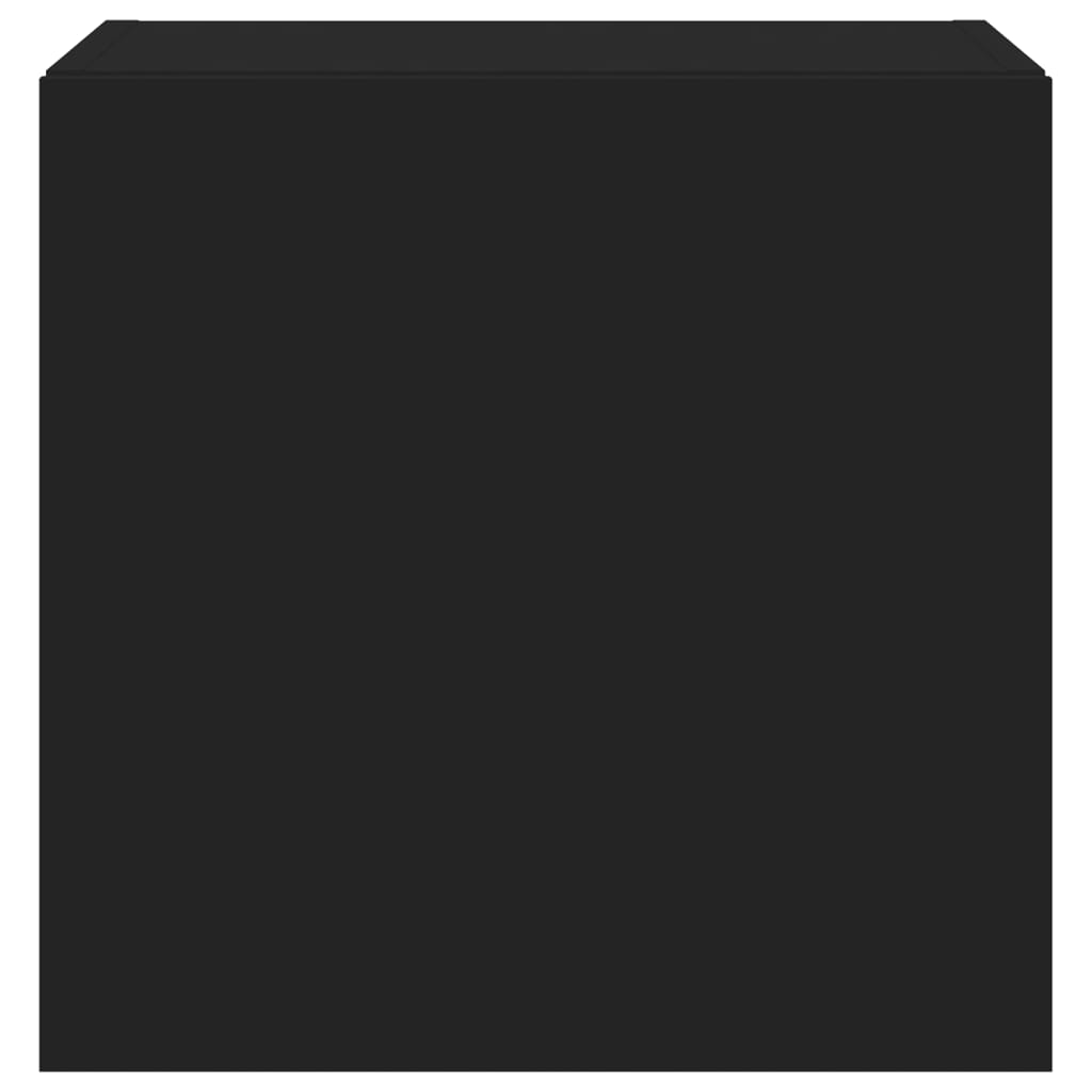 TV-Wandschrank mit LED-Leuchten Schwarz 40,5x35x40 cm