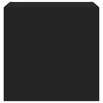 TV-Wandschrank mit LED-Leuchten Schwarz 40,5x35x40 cm