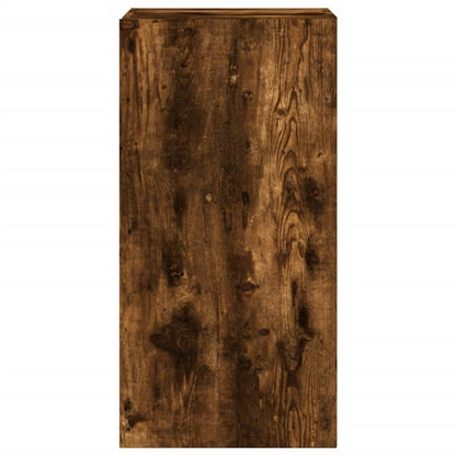 TV-Wandschrank mit LED-Leuchten Räuchereiche 40,5x35x80 cm