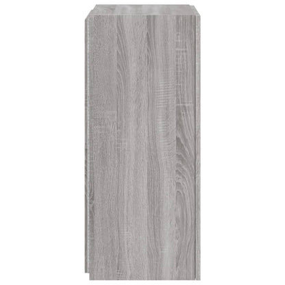 TV-Wandschrank mit LED-Leuchten Grau Sonoma 40,5x35x80 cm