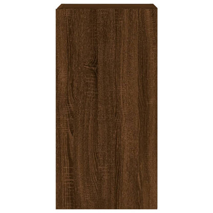 TV-Wandschrank mit LED-Leuchten Braun Eichen-Optik 40,5x35x80cm