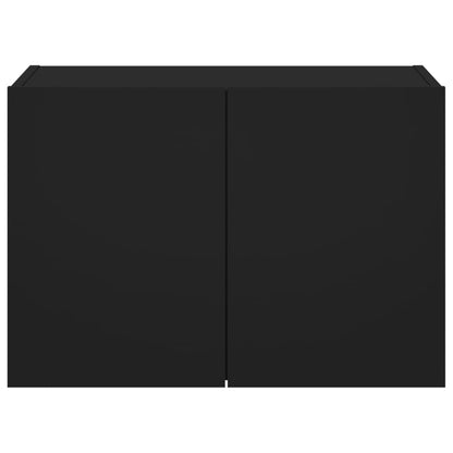 TV-Wandschrank mit LED-Leuchten Schwarz 60x35x41 cm
