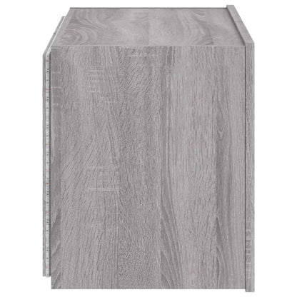 TV-Wandschrank mit LED-Leuchten Grau Sonoma 60x35x41 cm