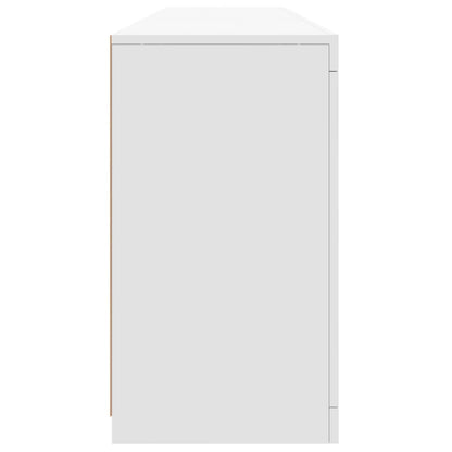 Sideboard mit LED-Leuchten Weiß 162x37x67 cm