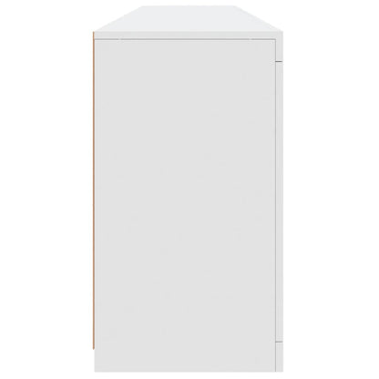 Sideboard mit LED-Leuchten Weiß 181,5x37x67 cm
