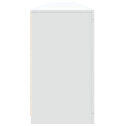 Sideboard mit LED-Leuchten Weiß 283x37x67 cm