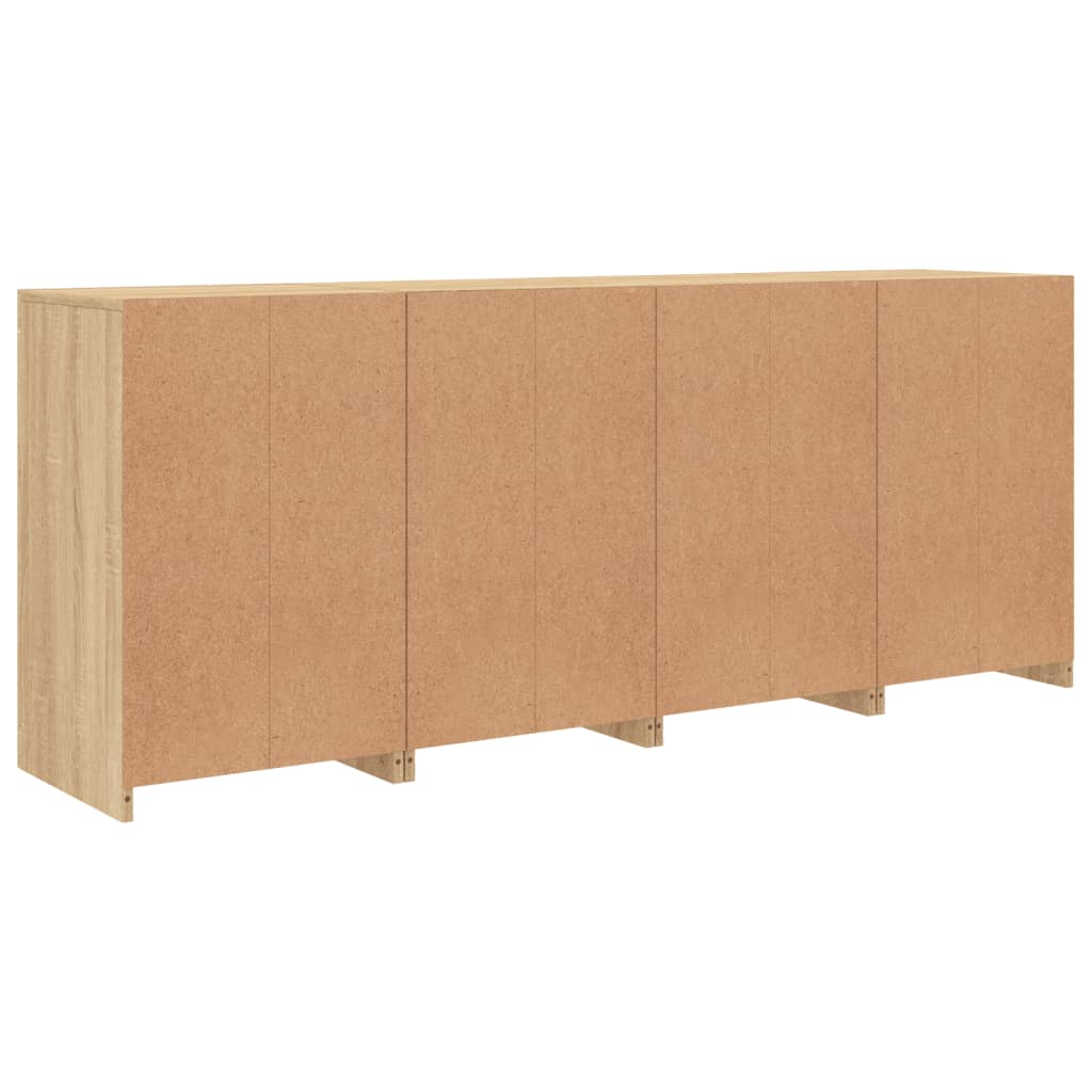 Sideboard mit LED-Leuchten Sonoma-Eiche 164x37x67 cm