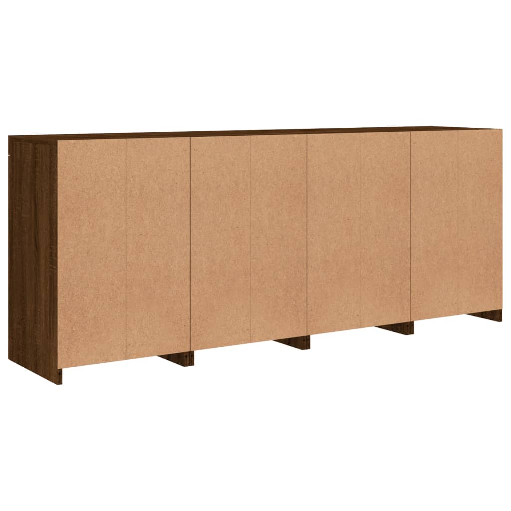 Sideboard mit LED-Leuchten Braun Eichen-Optik 164x37x67 cm