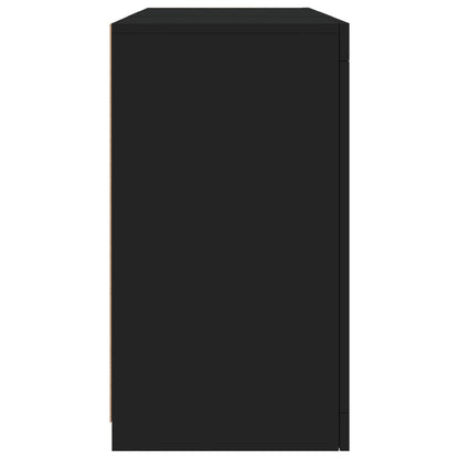Sideboard mit LED-Leuchten Schwarz 123x37x67 cm