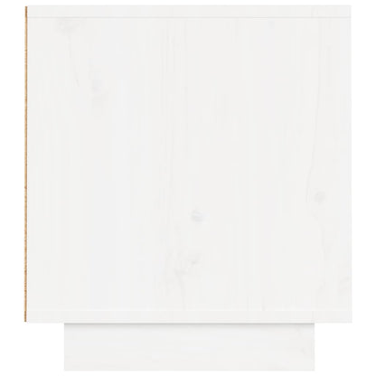 TV-Schrank Weiß 140x35x40 cm Massivholz Kiefer