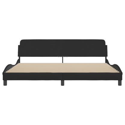 Bettgestell "Dover" Schwarz 200x200 cm Stoff
