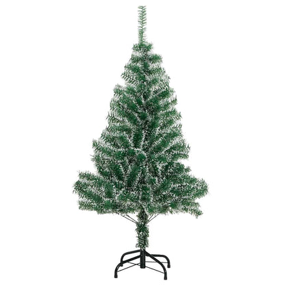 Künstlicher Weihnachtsbaum mit Schnee & Kugeln 150 LEDs 120 cm