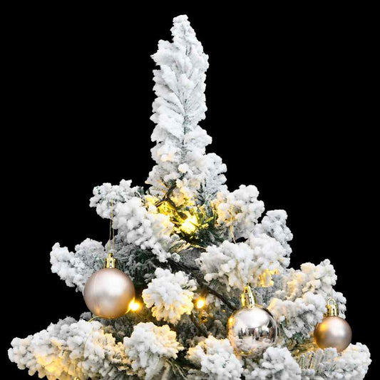 Künstlicher Weihnachtsbaum Klappbar 150 LEDs & Kugeln 150 cm