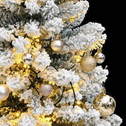 Künstlicher Weihnachtsbaum Klappbar 150 LEDs & Kugeln 150 cm