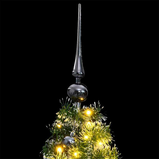 Künstlicher Weihnachtsbaum mit Schnee & Kugeln 150 LEDs 120 cm