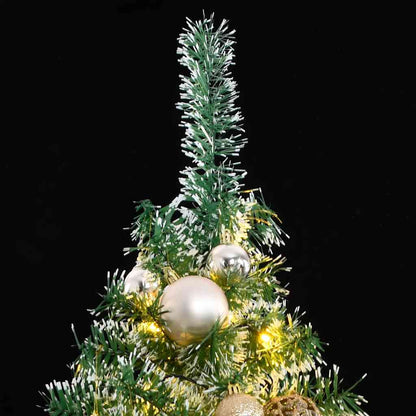 Künstlicher Weihnachtsbaum 300 LEDs & Kugeln Beschneit 210 cm