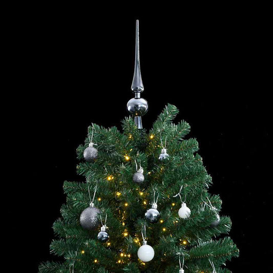 Künstlicher Weihnachtsbaum Klappbar 300 LEDs & Kugeln 240 cm