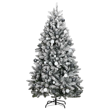 Künstlicher Weihnachtsbaum Klappbar 300 LEDs & Kugeln 210 cm