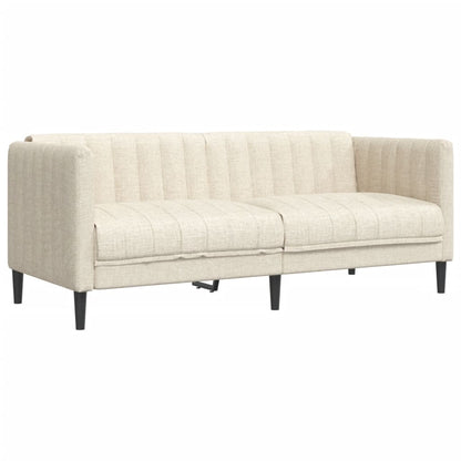 2-tlg. Sofagarnitur Creme Stoff