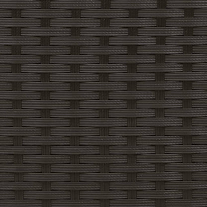 Gartensofa 2-Sitzer Sonnenschirm und Hocker Schwarz Poly-Rattan