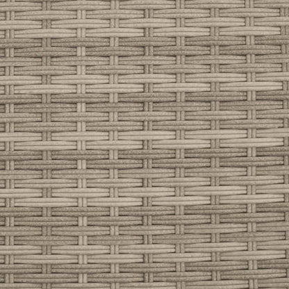 Gartensofa 2-Sitzer Sonnenschirm und Hocker Hellgrau Polyrattan