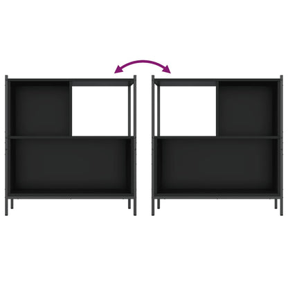 Bücherregal Schwarz 72x28x77,5 cm Holzwerkstoff